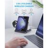 3 In 1 Wireless Charger Stand Foldable Fast Charging Station for Samsung Galaxy S23 S22 21 Flip 5 4 Z Fold Watch 5 4 Active Buds