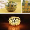 Mosaic Moroccan Style Centerpiece Votive Tea Light Candlestick Candle Holder Home Decor Candle Jar