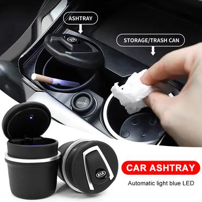 Автомобильный светодиодный портативный многофункциональный пепельница Автоаксессуары Для KIA Rio Ceed Sportage Cerato Soul Sorento Flip R K2 K3 K5 Soul
