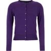 Polo Solid Color Crew Neck Pony Embroidered Button Front Cardigan Long Sleeve Short Knit Sweater Women Sweater Purple 211891672-022