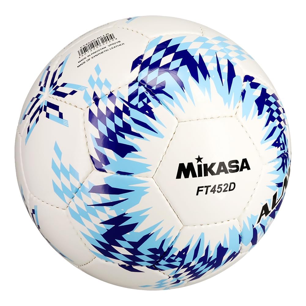 MIKASA ALMUNDO Size 4 Hand-Stitched Soccer Ball Blue/Light Blue Certified by Japan Football Association