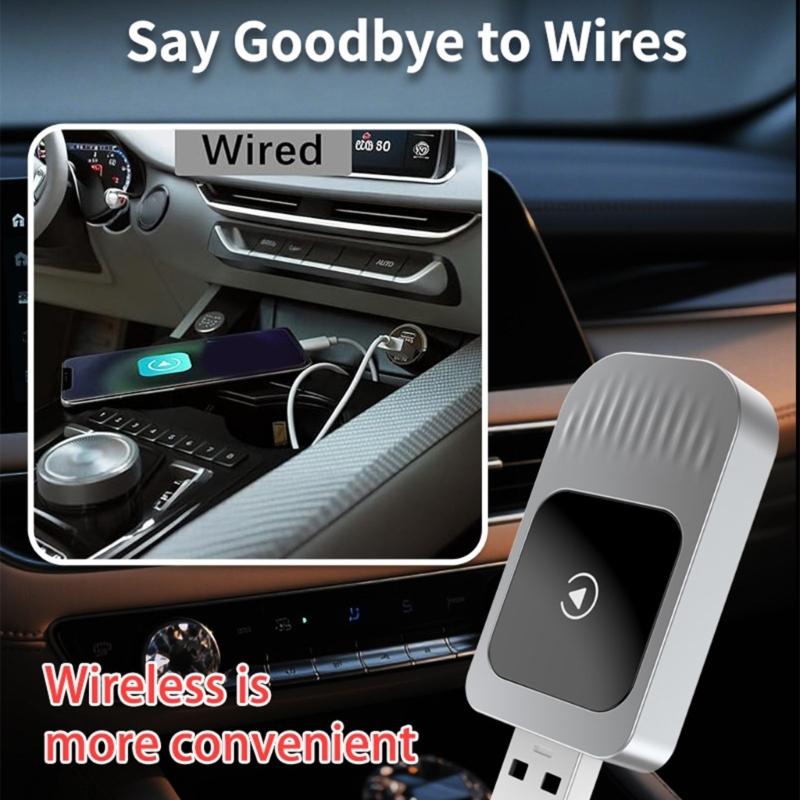 Transform Your Vehicle's Infotainment Cabled To Wireless Play Interfaces, Auto Connect No More Cables Suitable For Phone