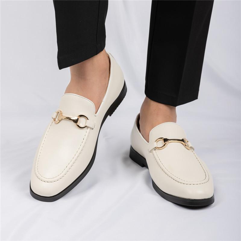 Luxury Designer New Men's Black Beige Patent Leather Casual Driving Shoes Formal Wedding Dress Homecoming Zapatos Hombre