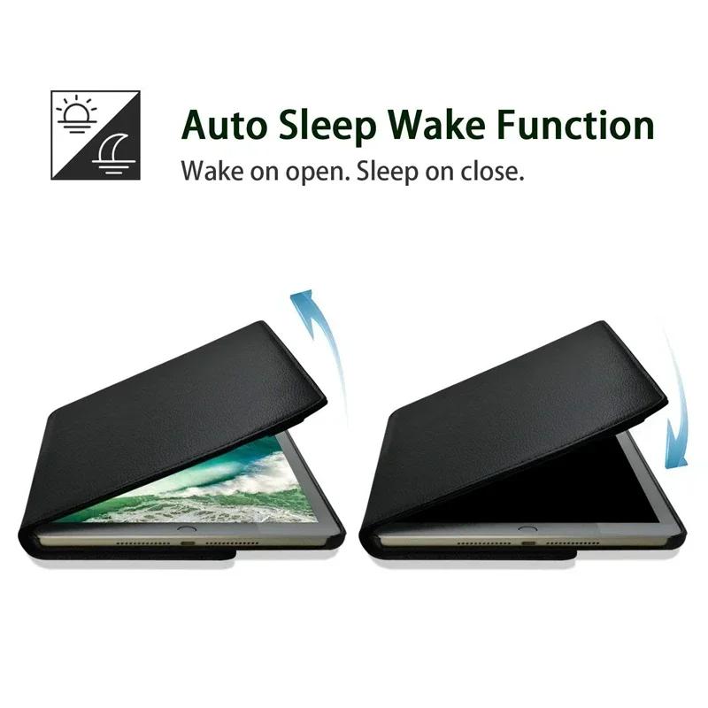 For iPad Air 13 11-inch M2 Pro 13 11-inch M4 2026 Mini 7 6 Smart Leather Case with 360° Rotation and Sleep Wake Function Shell