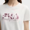 Fila Heritage Soft Comfortable Floral Logo Loose Round Neck Short Sleeve T-Shirt Women Tops Cloud-White F11W538112FWT