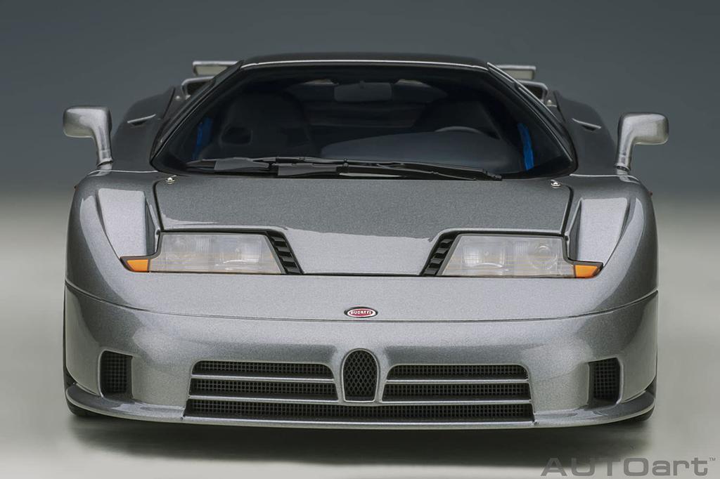 AUTOart Scale Bugatti EB110 SS Silver Metallic Finished Model 70916 1/18