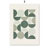 Abstract Geometric Sage Green Botanical Artwork Boho Wall Art Print Canvas Painting Nordic Poster Wall Picture Living Room Decor