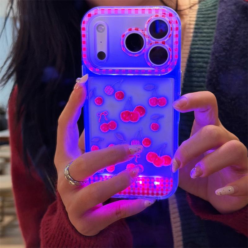Ударопрочный чехол для телефона с рисунком «Вишневая сетка» для iPhone 14/13/12/11 Pro/Pro Max