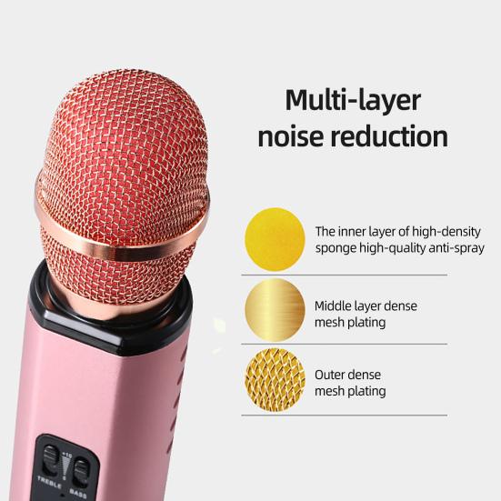 K6 Wireless Microphone Noise Cancelling Sensitive High Fidelity Bluetooth-compatible 5 Karaoke Condenser Microphone