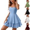 Spring And Summer New Women's Popular Cake Skirt Backless Bow Suspender Dress