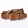 Винтажный пояс в стиле вестерн, женский персонализированный пояс с металлическим креплением, газовый глаз, аксессуары для девушек со специальным креплением