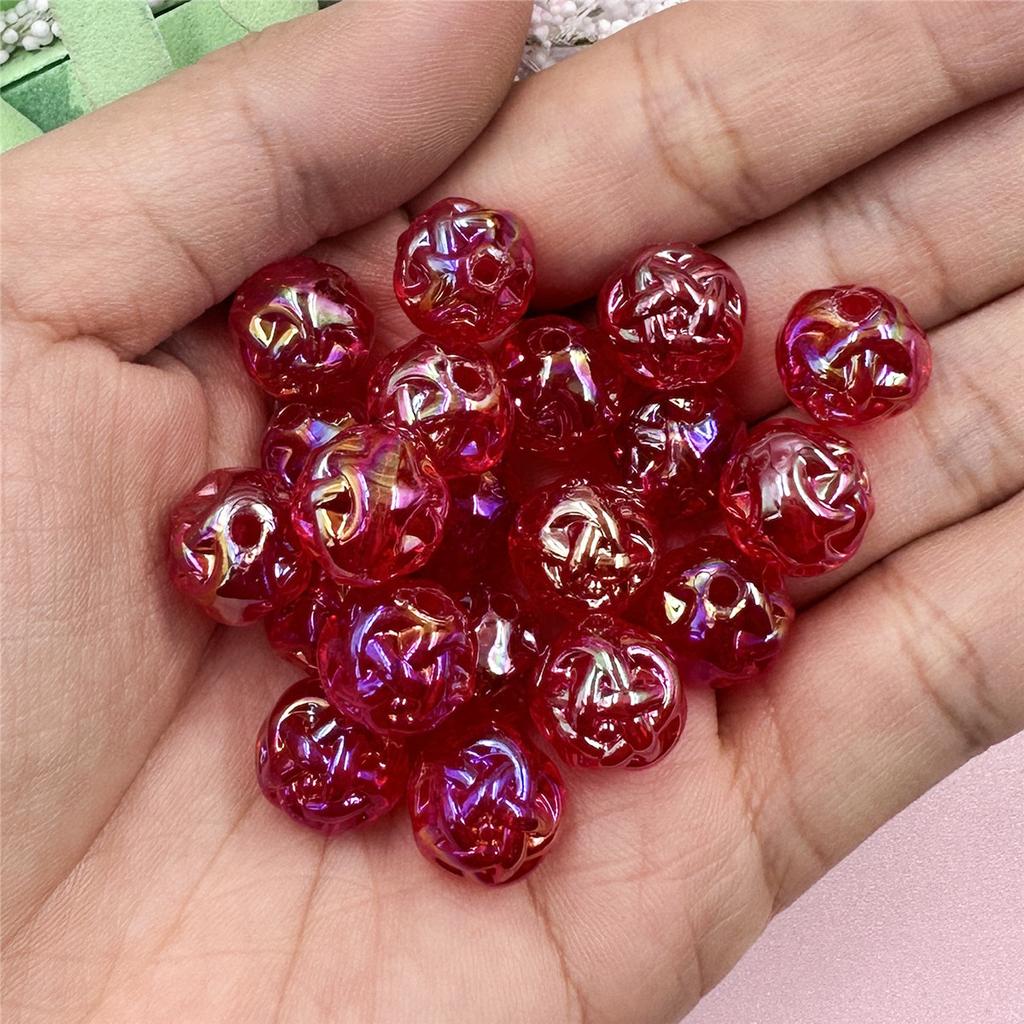11.2mm Craft DIY DIY Beading Accessory Round Beads Jelly Colored Acrylic Charms Jewelry Making For Necklace Earrings Making Handmade Material Sugar