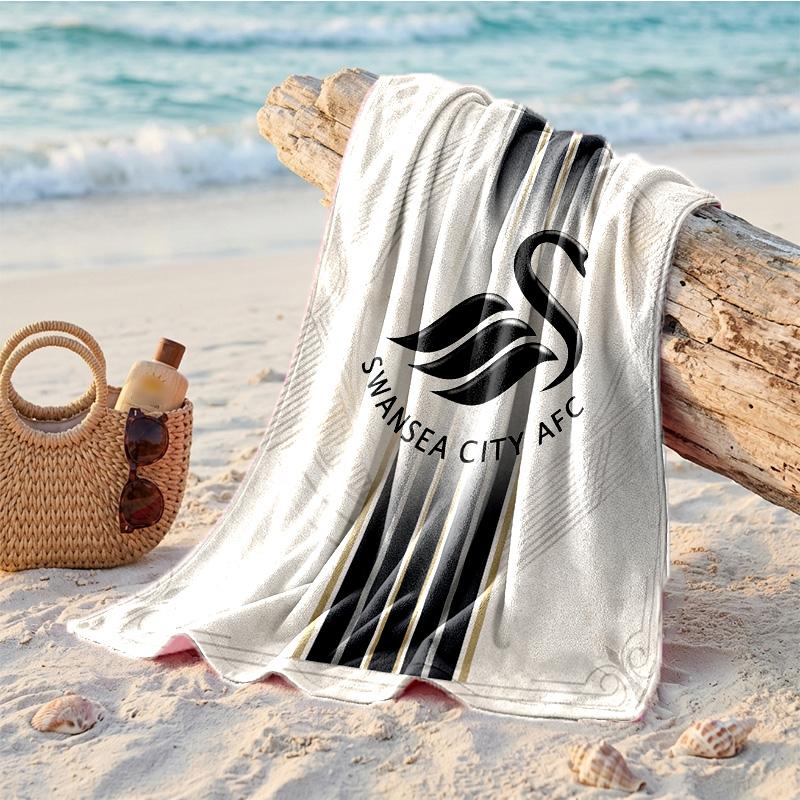 Пляжное полотенце в тематике Swansea City Мягкое Быстро?Сухое полотенце для летнего пляжного отдыха и плавания