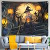 Bedroom Living Room Decor Mystic Pumpkin Haunted House Witch Aesthetics Wall Hanging Wall Decor Home Decor Halloween Tapestry