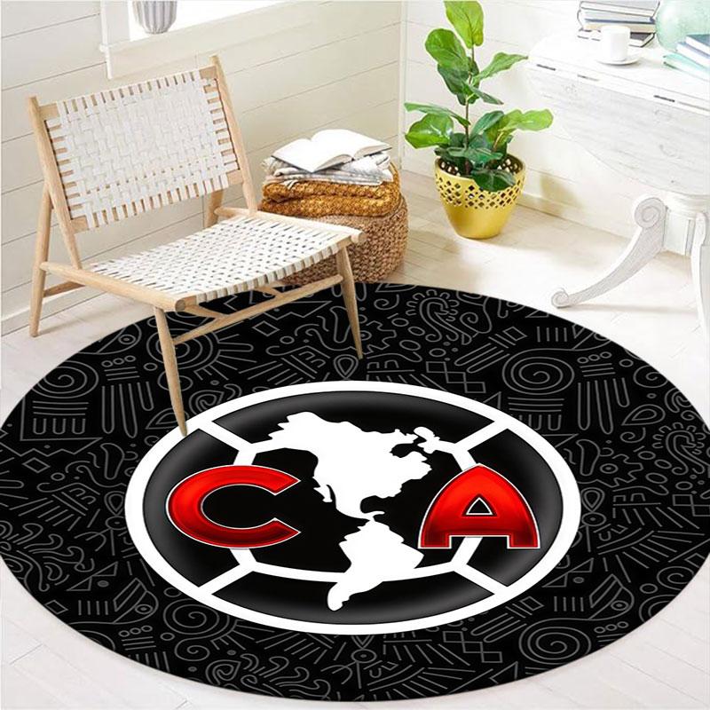 Club America Round Area Rug,Carpet Rug for Living Room Bedroom Sofa Playroom Decor,Non-slip Floor Mat