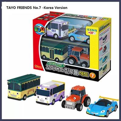 Tayo Модель Origin Korea — набор The Little Bus Tayo Friends, 7 – 4 шт. (Нана + Лео + Ролли + Рэктор)
