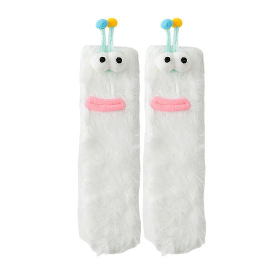 Fuzzy Silly Socks Funny Fluffy Cartoon Socks with Eyes Cute Winter Sleeping Socks