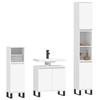 VidaXL Bathroom Cabinet Set 3 Pcs White Engineered Wood 3187797