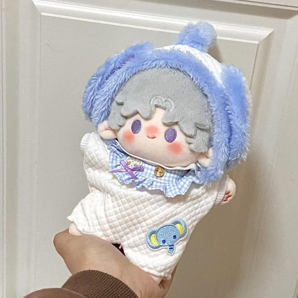 Cartoon Hat 10cm Cotton Doll Clothes Elephant Jumpsuit Doll Dress Up Set Doll Accessories