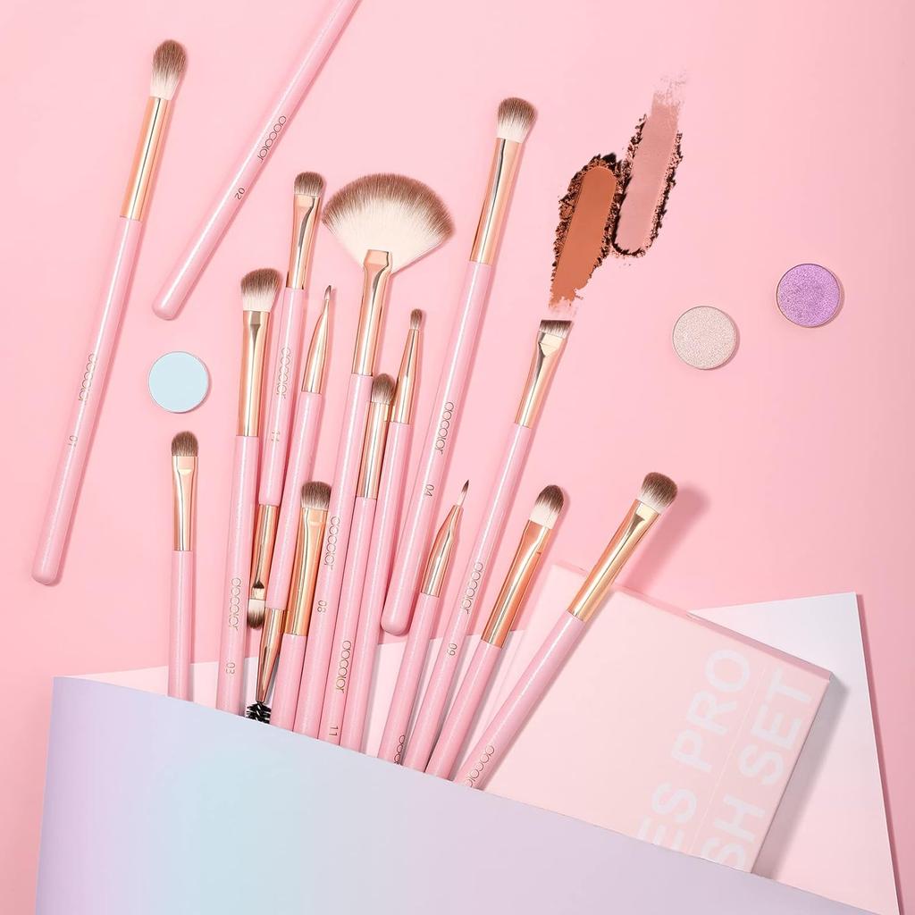 Docolor Набор для макияжа Kwasten, 15 шт., Professionele Oogschaduw Make-Up Borstel Oogschaduw, подводка для глаз Mengen Wenkbrauw Brochas Maquillaje