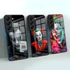 Чехол для телефона Face Smile-J-JokerS для Samsung S25 S24 FE S23 S22 S21 Plus S20 Ultra Note20Ultra Черная стеклянная крышка