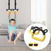 Gymnastics Rings with Adjustable Straps Pull Up Gym Rings Multi-Function Strength Training Equipment for Home Gym