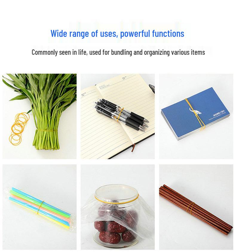 Cowhide Rubber Band - 1cm Outer Diameter Yellow Leather Rings for Tying Vegetables and Bundling Money