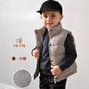 Thickened Corduroy Children's Vest Warm Casual Solid Color Jacket Boys Girls Autumn Spring Fashion Collar Waistcoat 1-10T