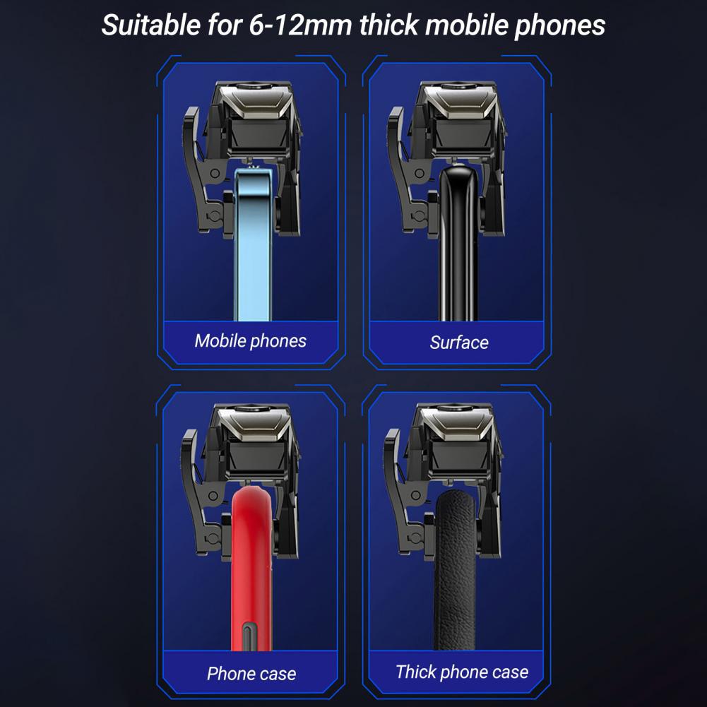 1/2 шт. RGB/Механический триггер для мобильного гейминга на 4 пальца для PUBG, кнопка Pulse Key, триггер для игры на мобильном телефоне для смартфона