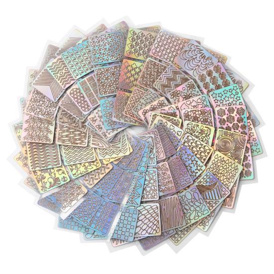 6/12/24 листа DIY дизайн ногтей виниловая форма трафарет полые шаблон направляющие наклейки