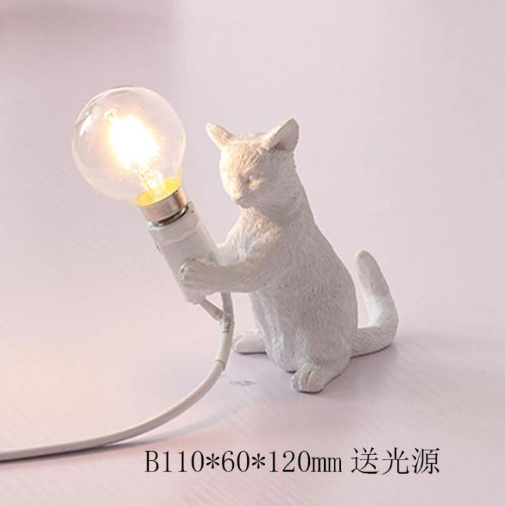 Animals Table Lamps Nordic Children's Bedroom Resin Cat Table Light Desk Lamp Luminaire Home Decor Night Light Lighting Fixtures