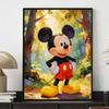 Disney oil painting handmade painting art kit mosaic diy home decoration gift Mickey Mouse forest woodland sunshine nature scenery