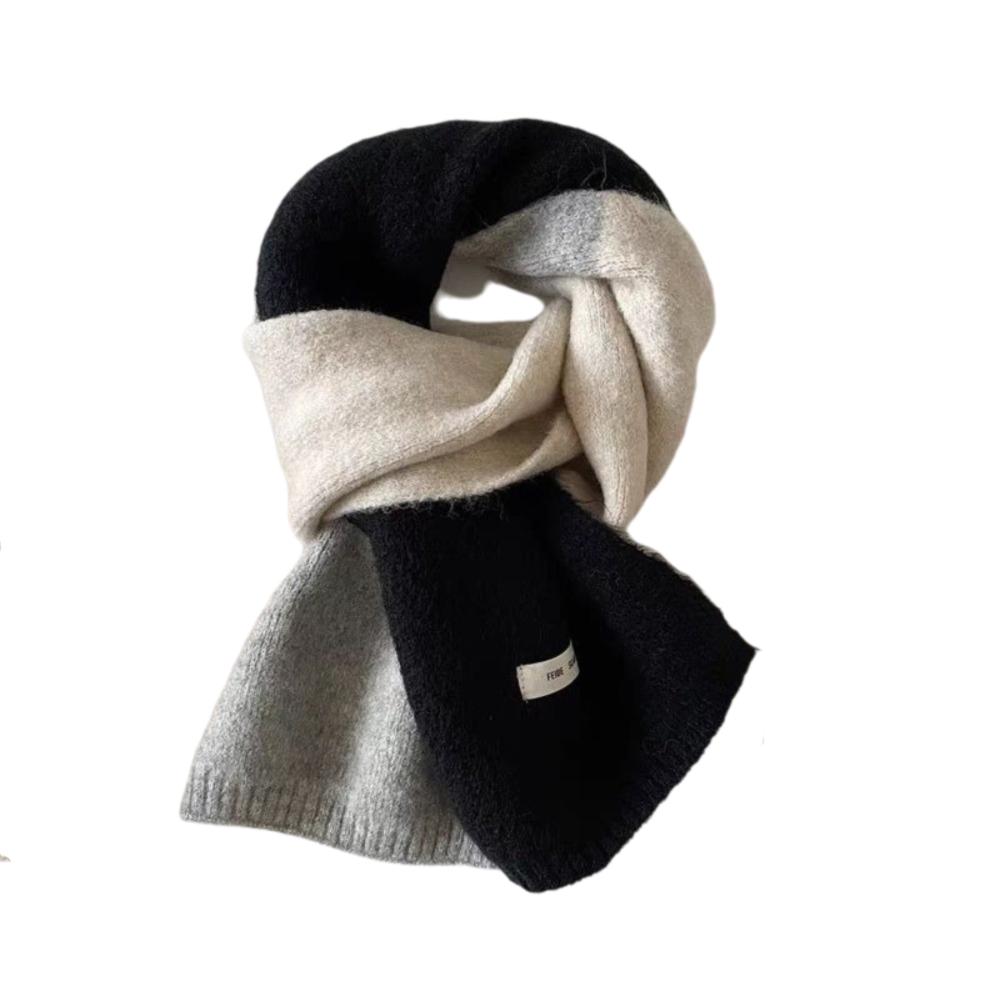 Wraps Patchwork Color Scarf Neckwarmer Winter Neck Scarf Soft Cashmere Shawl Female/Girls