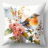 Flowers, Butterflies, Birds Throw Pillow Covers With Digital Printing Of Short Plush Fabric Car-Shaped Sofa Cushion Home Decor