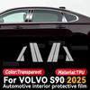 Для VOLVO S90 2025 Автомобильная внутренняя центральная консоль Приборная панель Защитная пленка Наклейка против царапин