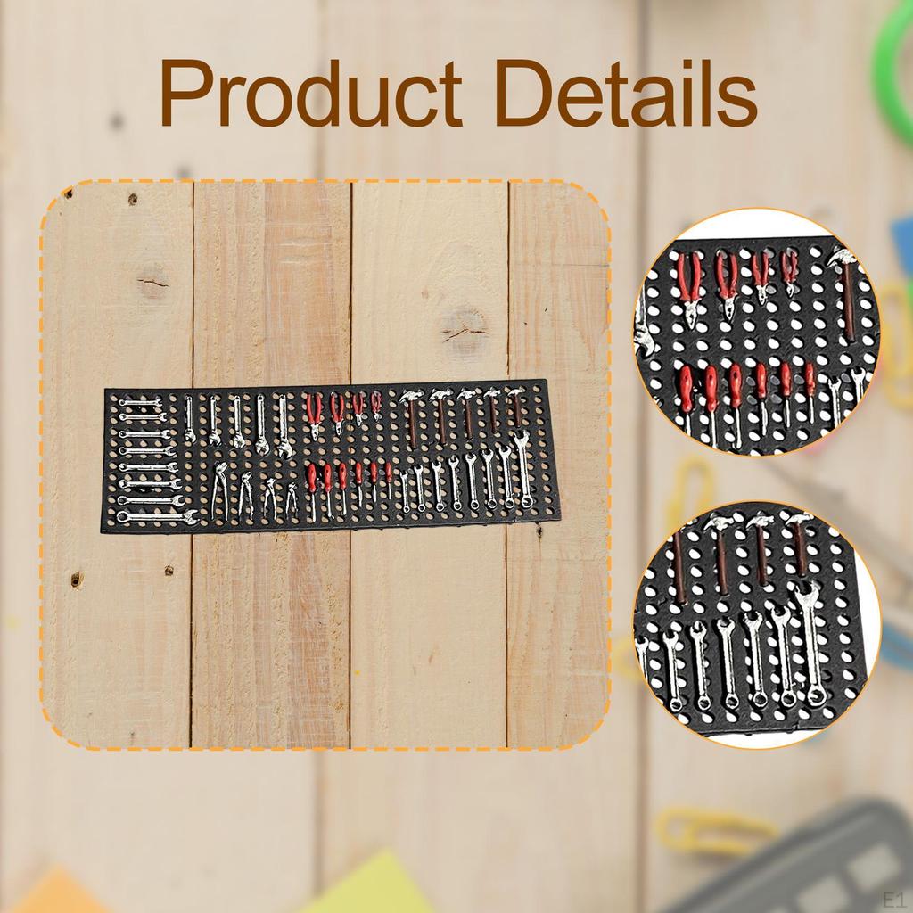 1/64 Garage Pegboard Panel Model Auto Repair Photography Hand Painted Sturdy Lightweight Diorama