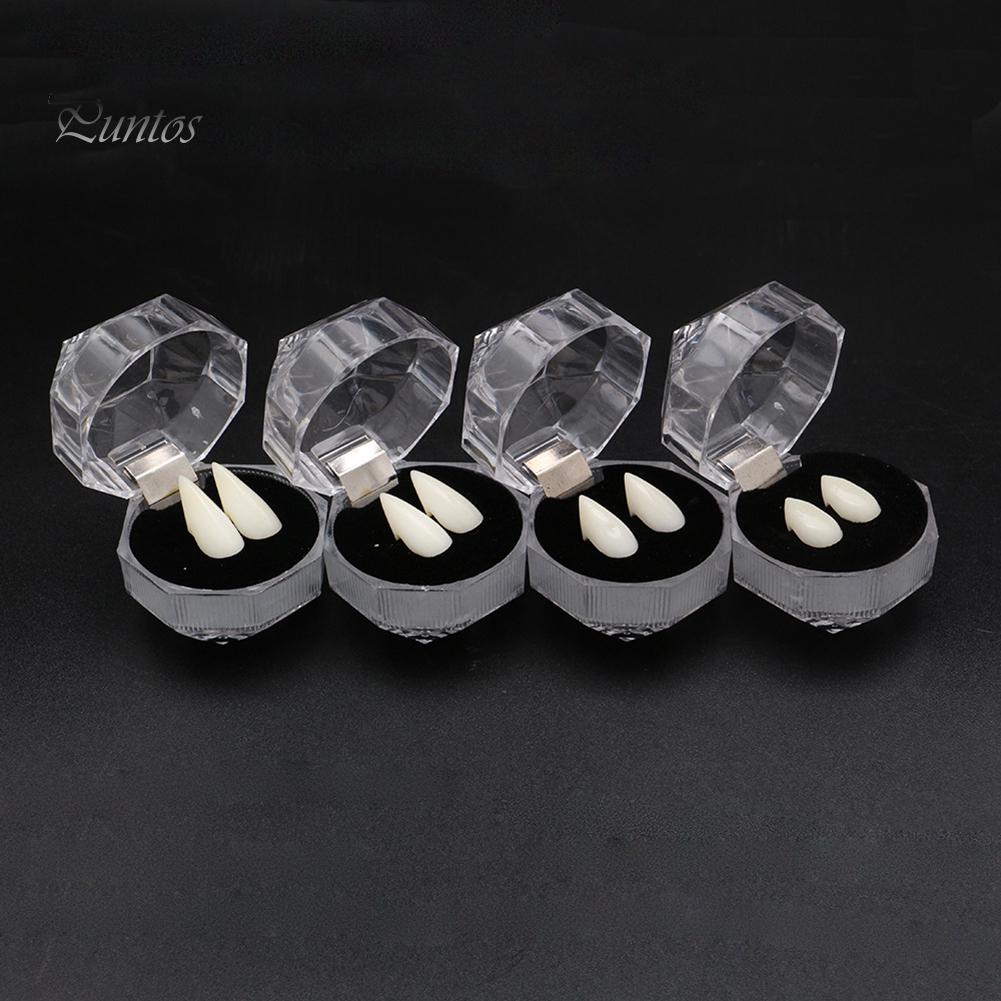3 Pairs Halloween Zombie Werewolf Fangs Teeth Caps Cosplay Party Props