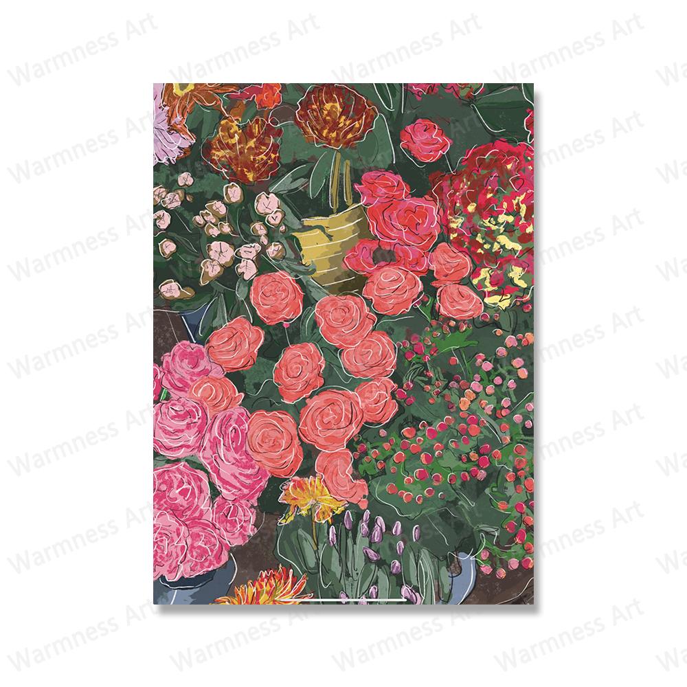 Цветочные принты, акварельные цветы, Лондон, Англия, настенное искусство, холст, живопись, фотографии для путешествий, дома, спальни, офиса, настенное художественное украшение