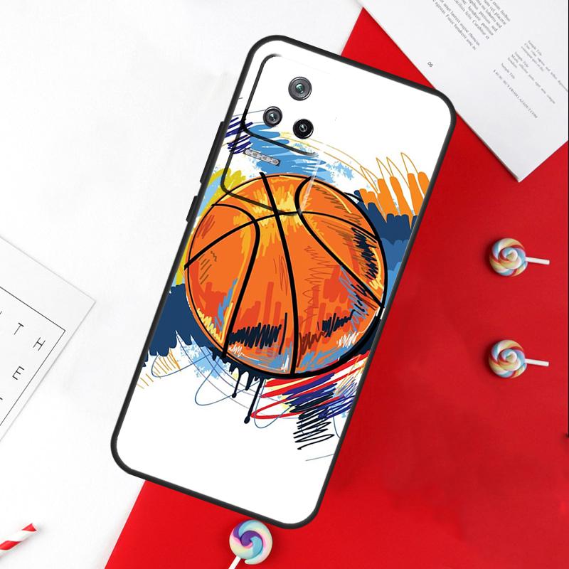 Чехол для телефона в виде баскетбольного мяча для Xiaomi 14T 11T 12T 13T Pro 13 14 15 Ultra POCO X7 Pro X3 X5 X6 F5 F6 M6 Pro
