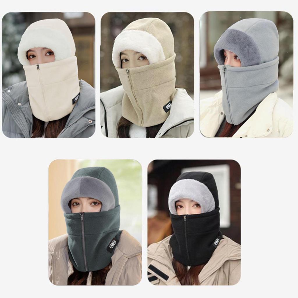 Winter Windproof Skiing Visor Breathable Thermal Face Mask Neck Warmer Scarf Helmet Hood Outdoor Cycling Cold Weather Protection Gear