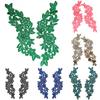 1Pair Dress Decoration Hollowed Out Sewing Motif Diy Patches Flower Embroidered Lace Applique Trim
