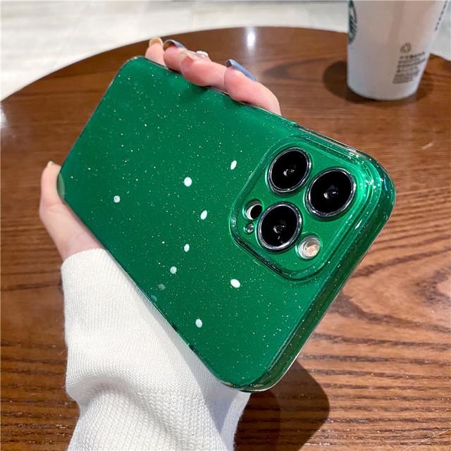 Сияющий блестящий противоударный чехол для телефона Iphone 14 13 11 12 Pro Max Xr Xs Max 13pro, мягкий силиконовый бампер, защитный чехол для линз