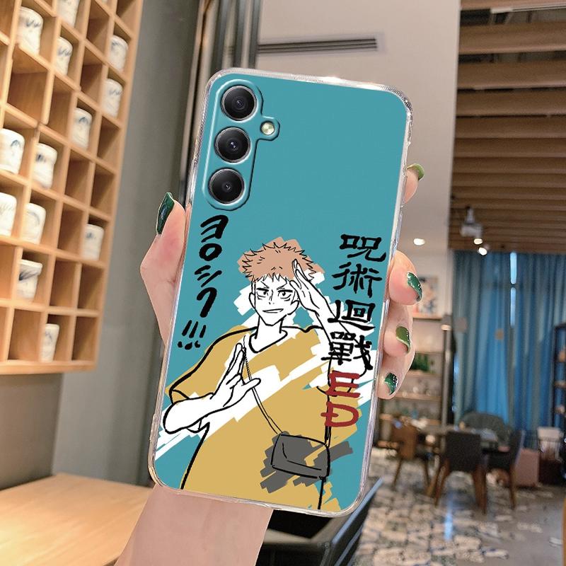 Мягкий прозрачный силиконовый чехол с рисунком аниме для Samsung A55 M35 S24 Xiaomi Redmi Note 13 Poco C65 iPhone Camera Противоударный защитный чехол