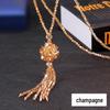 Корейское ожерелье с кристальным цветком - Женская длинная цепочка, универсальный аксессуар