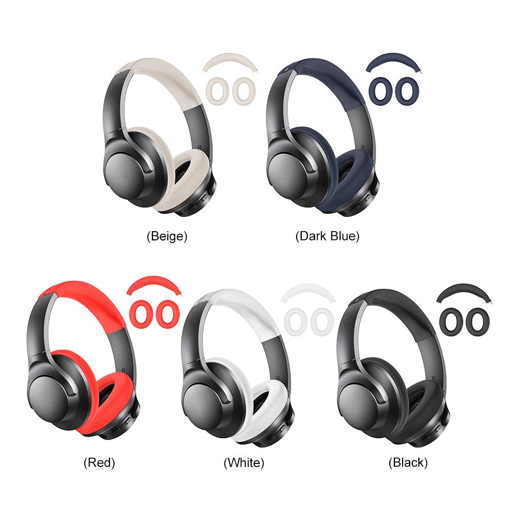 Силиконовые амбушюры, чехол на оголовье, чехол для наушников с защитой от царапин, защитный чехол для наушников для гарнитуры Anker Soundcore Life Q20i