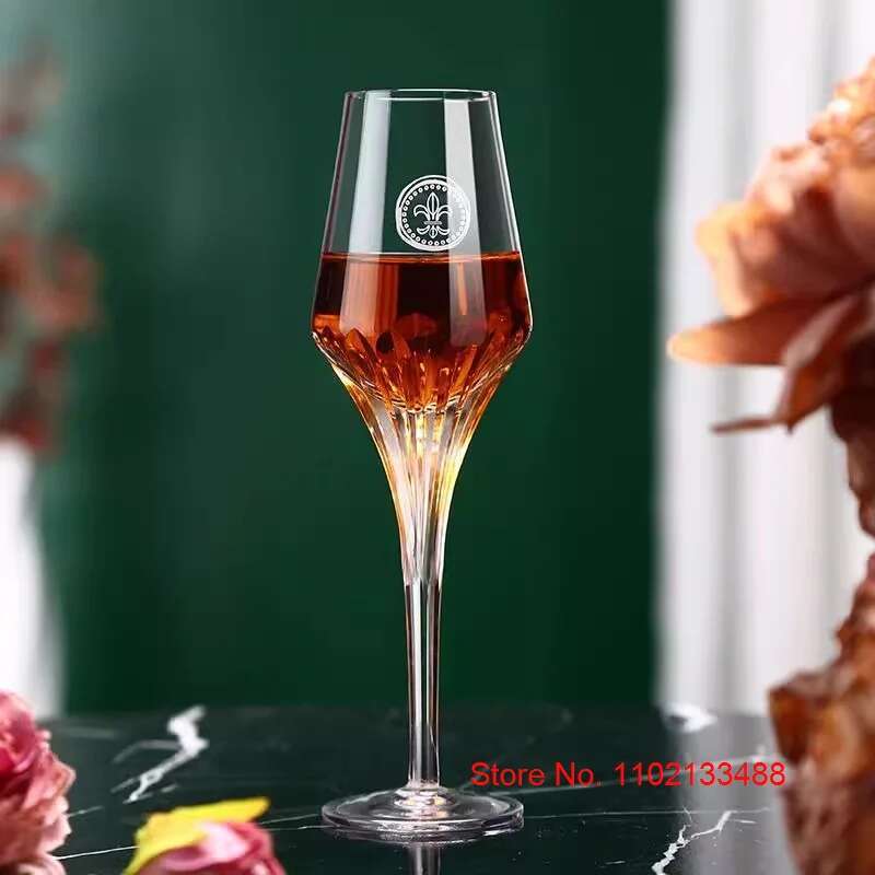 Father's Day Crystal Whisky Glasses French Designer Wine Gift Ideas Wine Tasting Cup Carved Whiskey Glass Goblet Cognac Snifter