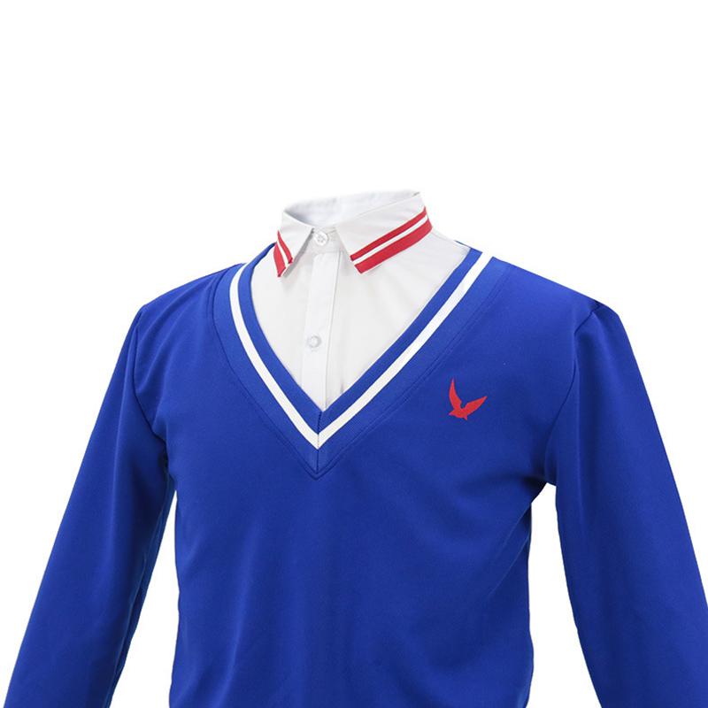 Костюм для косплея аниме WONDER EGG PRIORITY Sawaki Momoe, униформа, кампусный стиль, синий вязаный топ