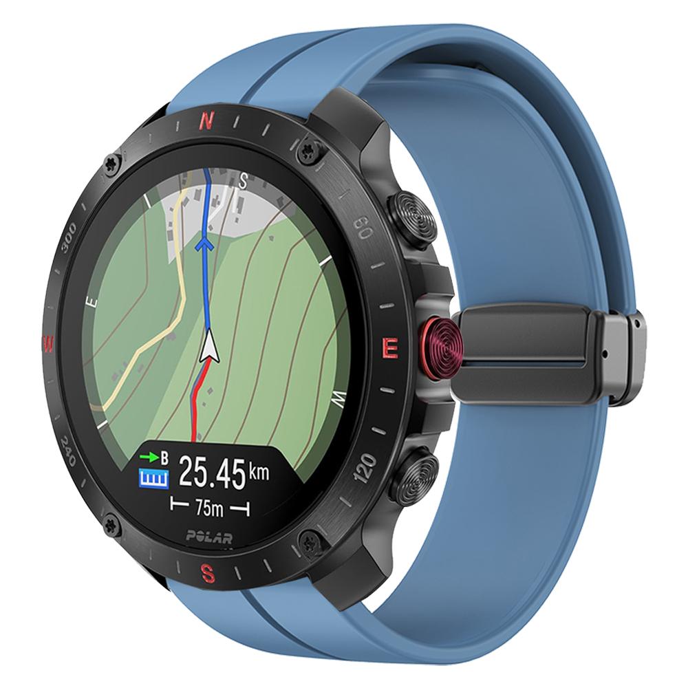 22 мм 20 мм Магнитная пряжка Силиконовый ремешок для POLAR Grit X2 Pro Titan / Vantage V3 M M2 / Ignite 3 2/Pacer / Unite Ремешок