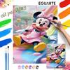 Disney oil painting painting art Minnie Mouse slide fun handmade diy painting home decoration gift