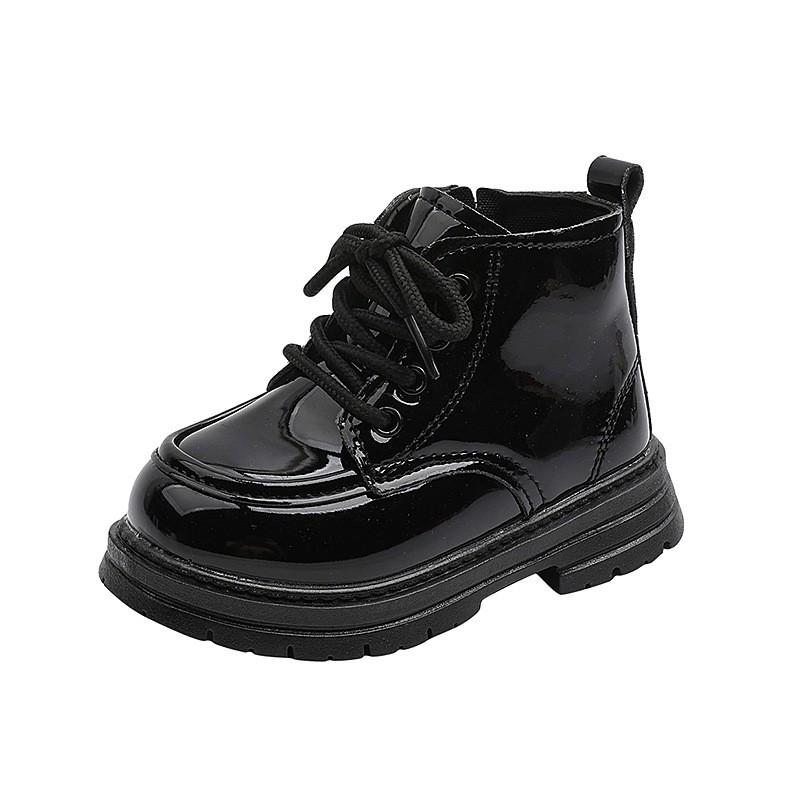Kids Martin Boots Boys Girls Soft Sole Anti-Slip Short Casual Leather Look